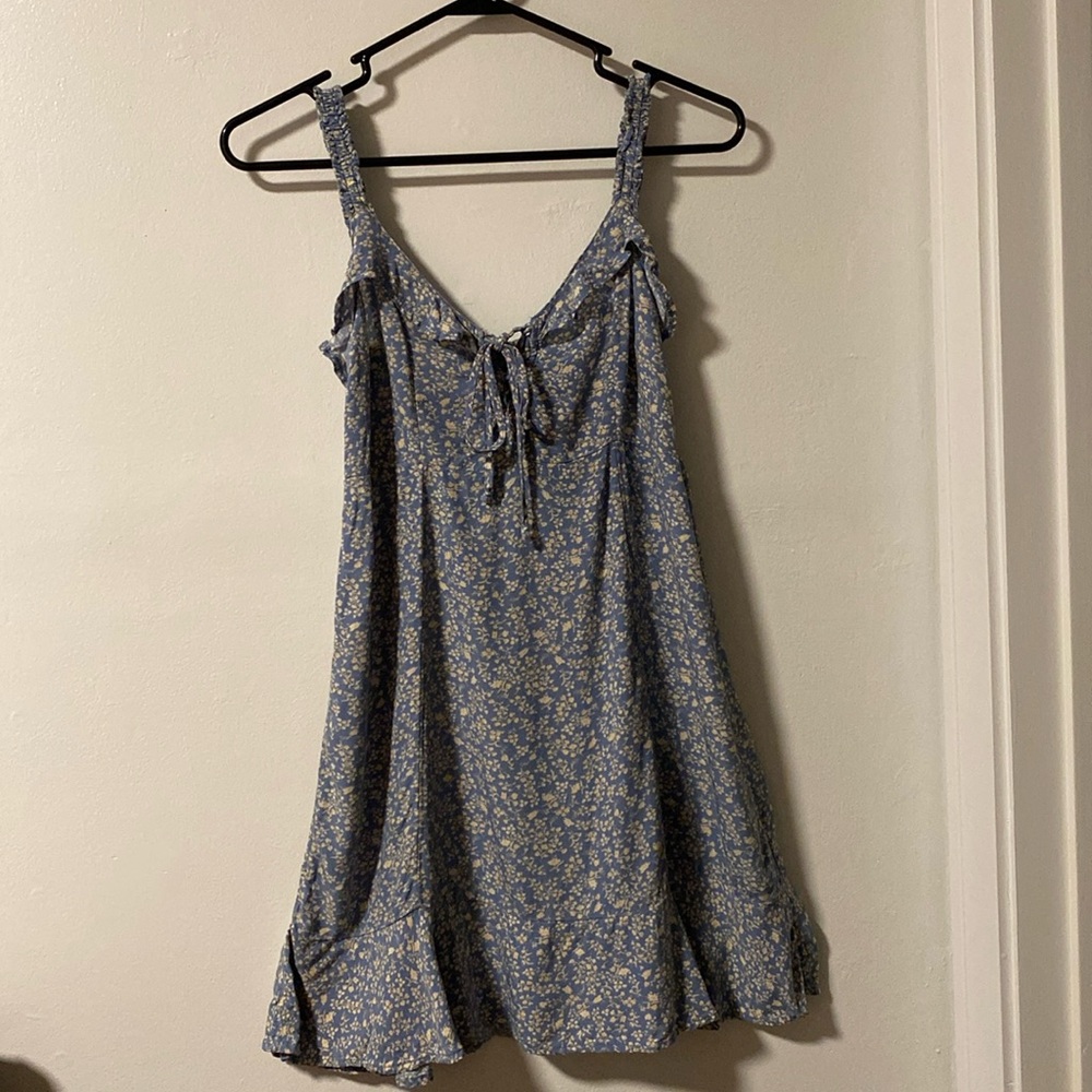American Eagle Light Blue Floral Dress (S)